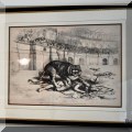 A27. Framed Harper's illustration. 